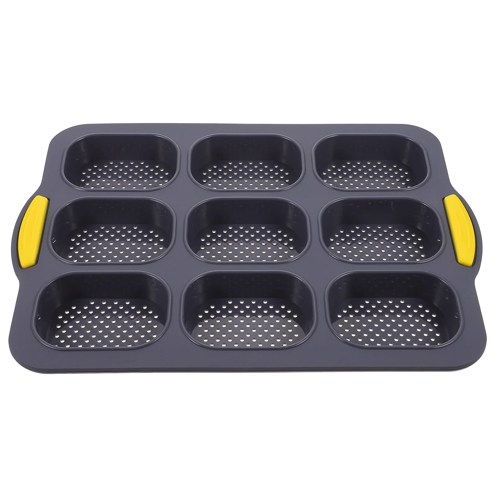 

9 Cavity Cake Mold DIY French Bread Pan Loaf Baking Toast Silicone Tray Kitchen