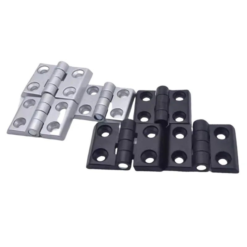10 peças perfil de extrusão de alumínio para 2020 3030 3040 4040 dobradiça de metal dobradiça de liga de zinco com parafuso e porca