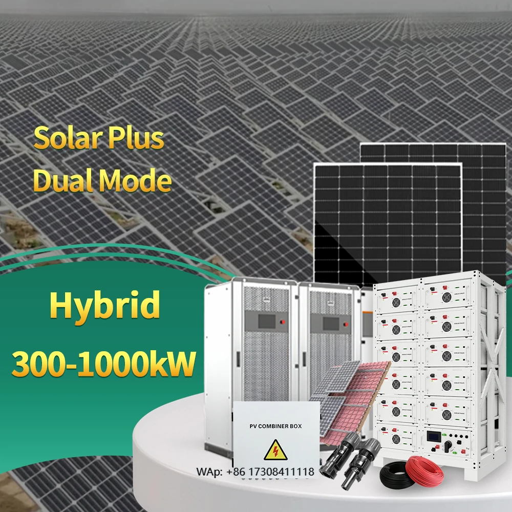 300kw 500kw 1000kw All in One Ess-energy Storage Solar System Container 1mw Battery Hybrid  Solar System