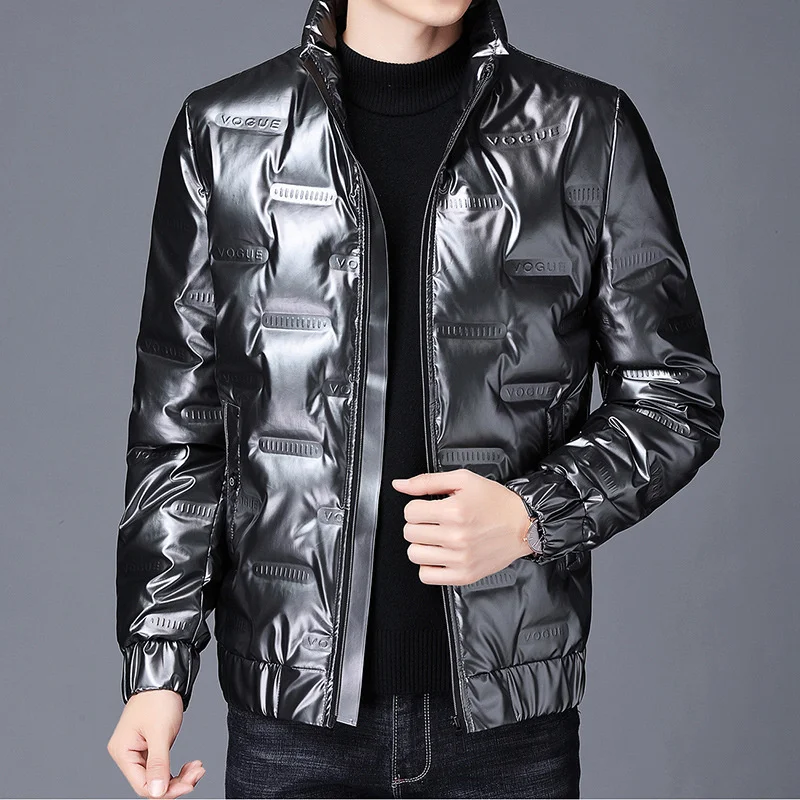 Youth Down Jacket New Mens Coat Trendy Casual Male Clothing Glossy Thickened 90% White Duck