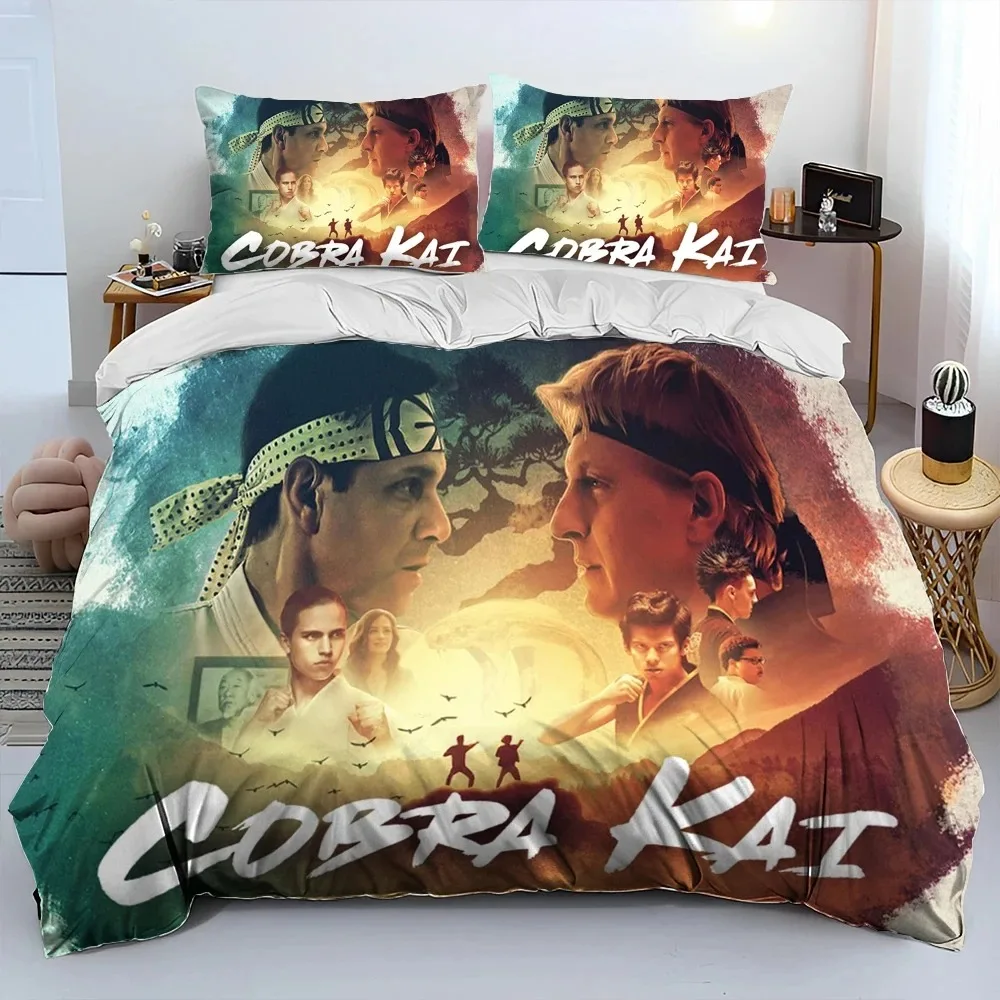 

3D Cobra Kai Amanda TV Karate Comforter Bedding Set,Duvet Cover Bed Set Quilt Cover Pillowcase King Queen Size Bedding Set kids