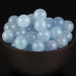 Natural Aquamarines Stone Beads Round Loose Spacer Beads For Jewelry Making DIY Bracelet Handmade 6/8/10/12mm