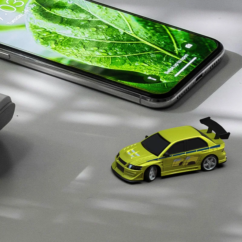 توربو سباق 1/76 C76 EVO شقة تشغيل سباق صغير RTR التحكم عن بعد على الطريق سيارة سطح المكتب لعب سيارة للكبار ألعاب أطفال هدية #5