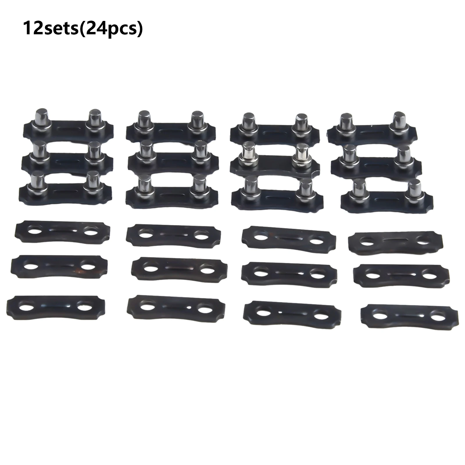12 Sets Chainsaw Chain Link Kit Designed for 3/8 LP Pitch and .050 Gauge Chains to Support Regular Chain Service Needs