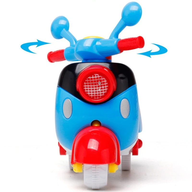 1 stks willekeurige kleur creatieve traagheid trek motorfiets auto speelgoed plastic cartoon miniatuur motorfiets speelgoedauto