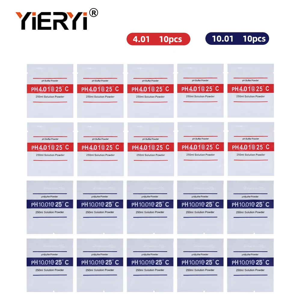 1/5/10Set(1/10/20 bags)PH Buffer Powder For PH Test Meter Calibration Solution 4.01&10.1/7.0&10.1/4.01&7.0 Calibration Point