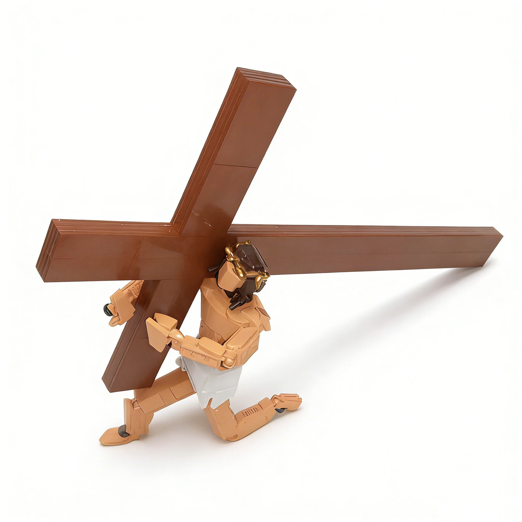 

Ручная сборка, культурная модель «Вера в Иисуса», строительные блоки, игрушка, креативный декор, подходит для офиса и выставочных настроек