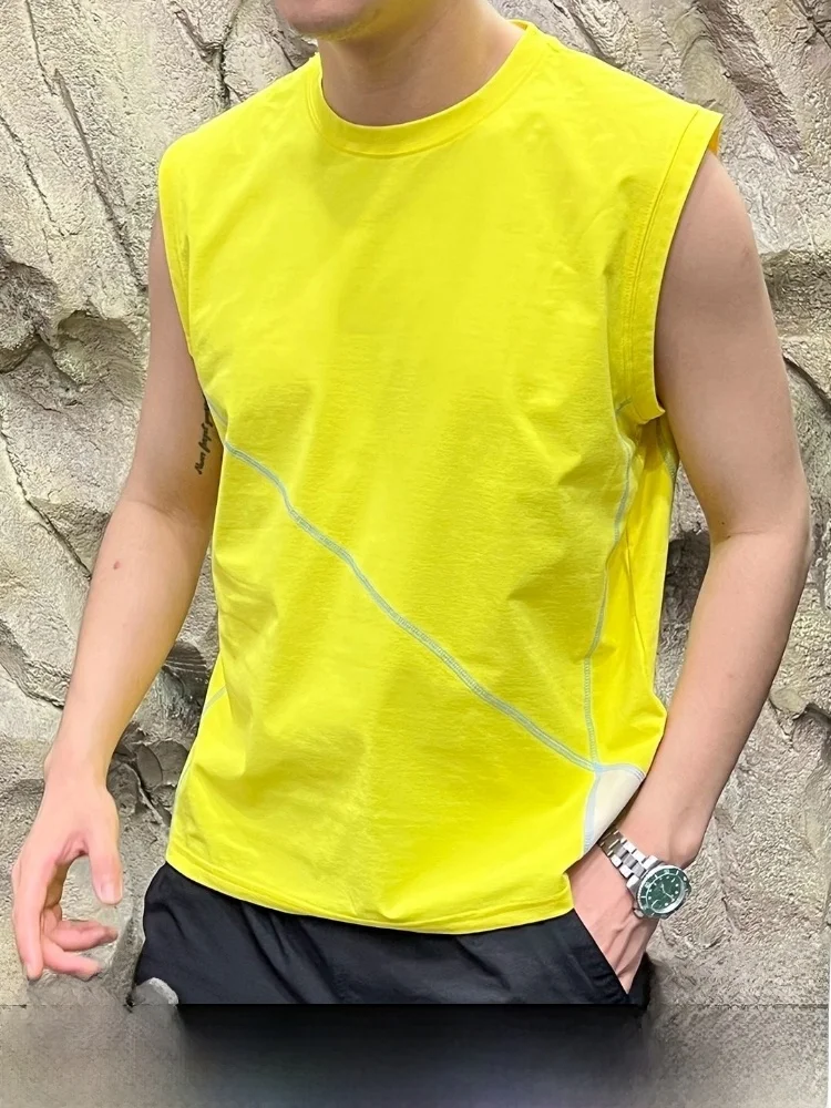 

Спортивный жилет на открытом воздухе 4D Krawing Moisture ng Qui Dry Summer Couple Functional Me round Ne Tank Top Youth Sle