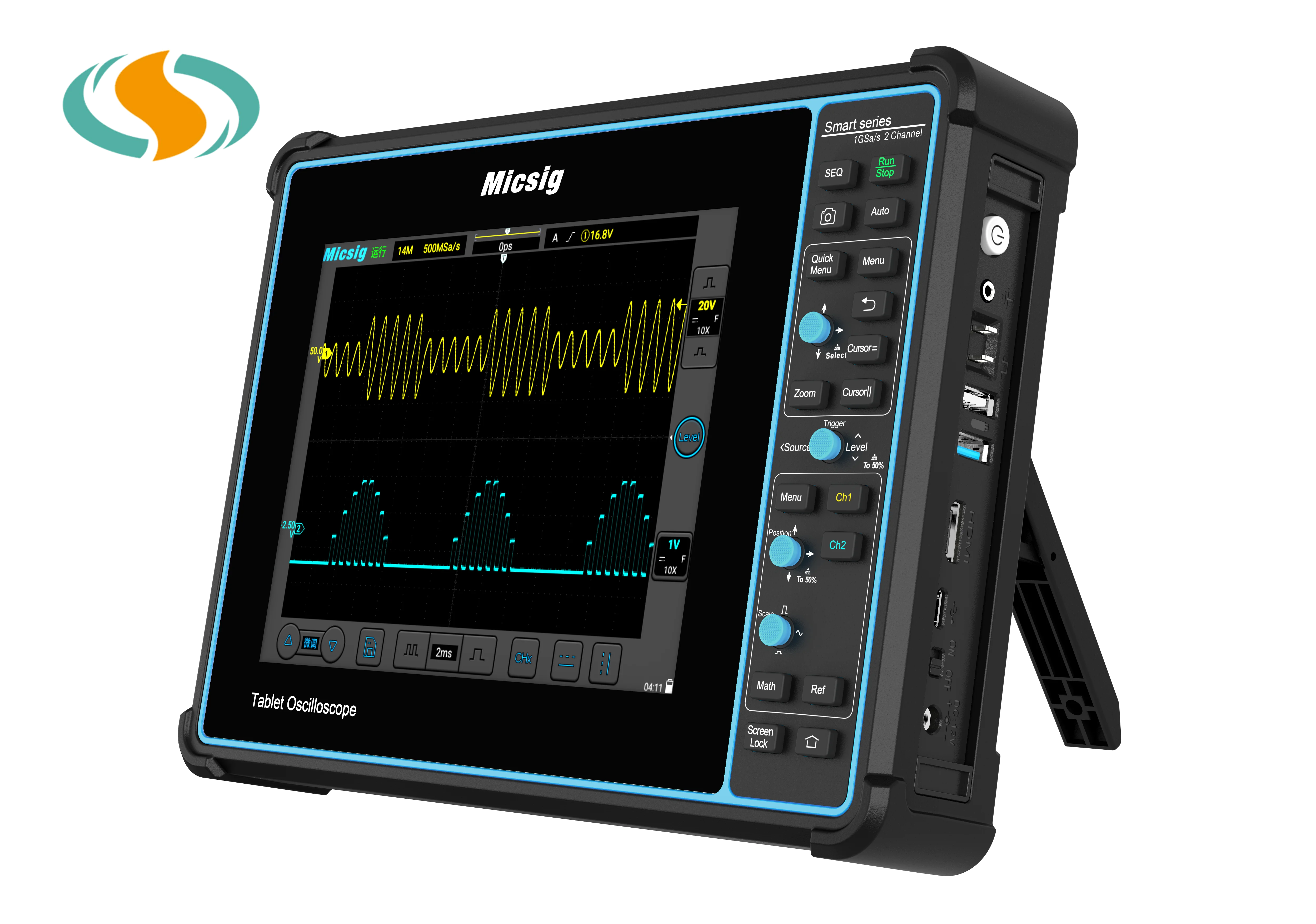 Professional high-quality general-purpose type 2/4 channels car oscilloscope