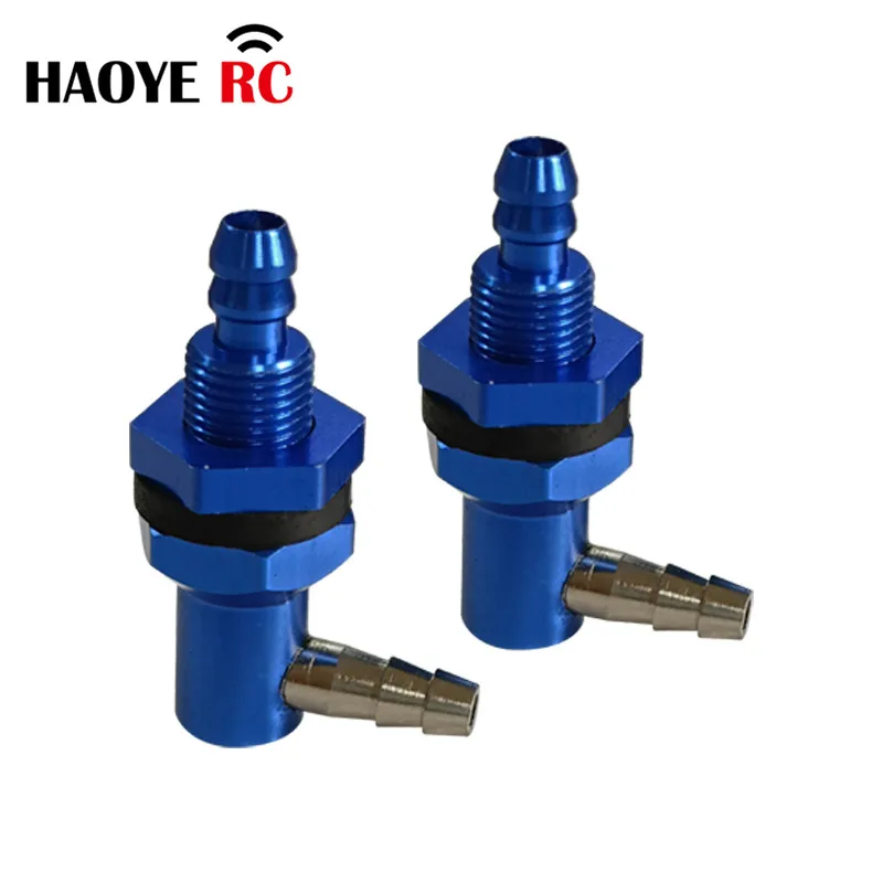 HY 2 Pcs Alu L-Shaped Oil Tank Connection Pipe/Oil Tank Nozzle Connector/Fuel Tank Accessories/ Oil Can Parts For RC Airplanes