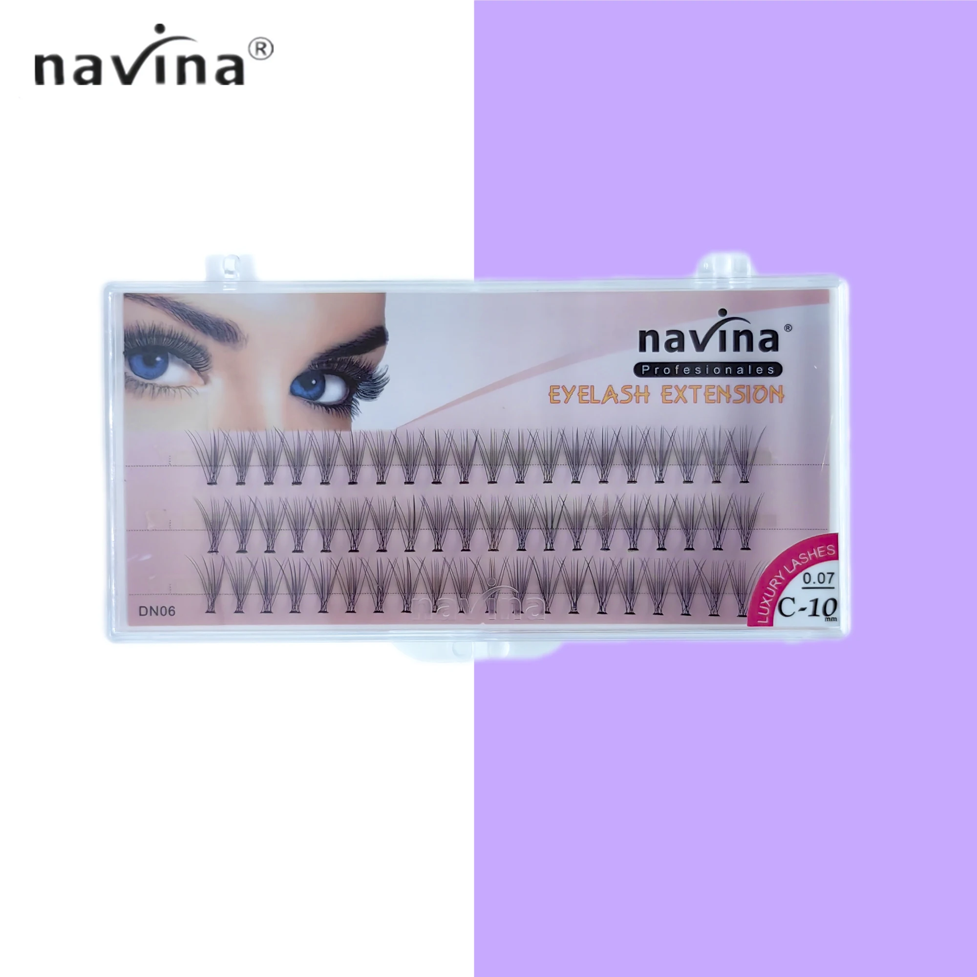 NAVINA New Arrival Luxury Eyelashes 10d Natrual mink hair silk lashes eyelash extensions fake lashes 0.07 thickness