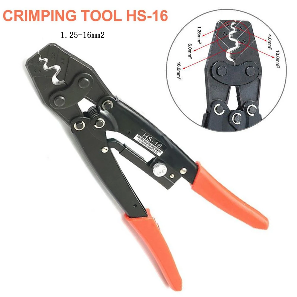 

Newest 2022 Brand New High Qulity Crimp Tool Plug Crimpping Tool 1.25-16mm² Cable Battery Lug Heavy Duty Plastic