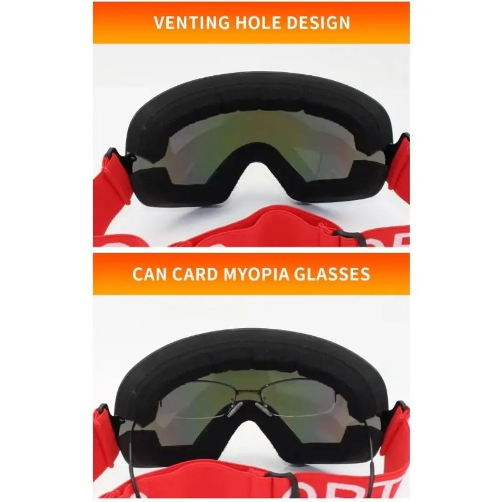 

Winter Sports Large Frame Ski Goggles Professional Lightweight Snowboard Skiing Glasses UV400 Windproof Snow Eyewear For Adult