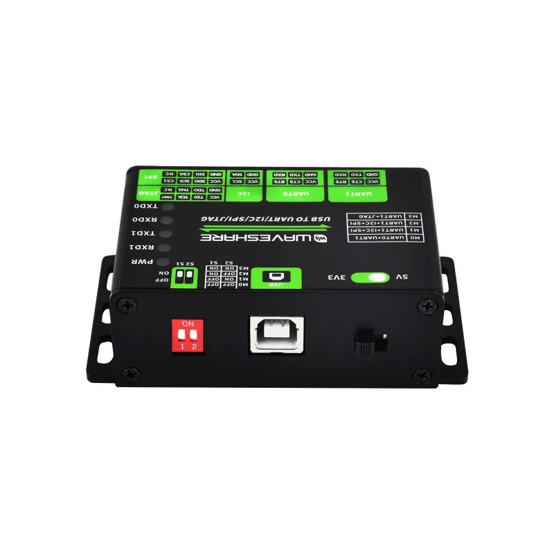 Convertidor USB a UART/I2C/SPI/JTAG, admite múltiples interfaces, compatible con 3,3 V y 5 V