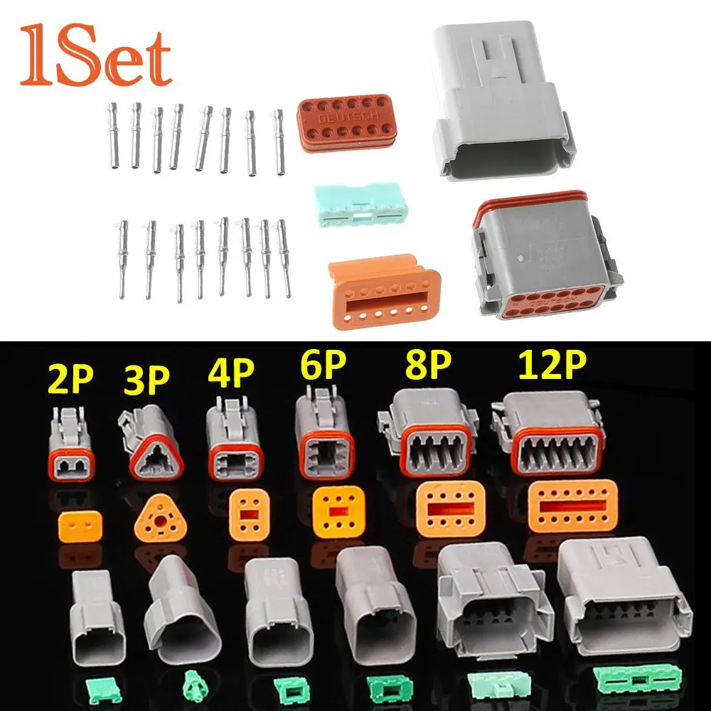 For Car Motor Truck Male and Female Terminal  Plug Waterproof Connector DT06/04 Wiring