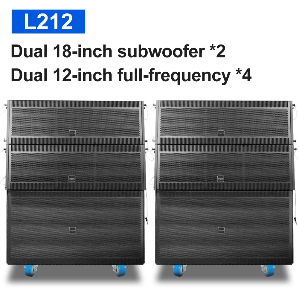 Biner L212 Dual 18-inch+Dual 12-inch speakers 1800W+1800W power amplifiers  Line Array Sound Equipment Speaker