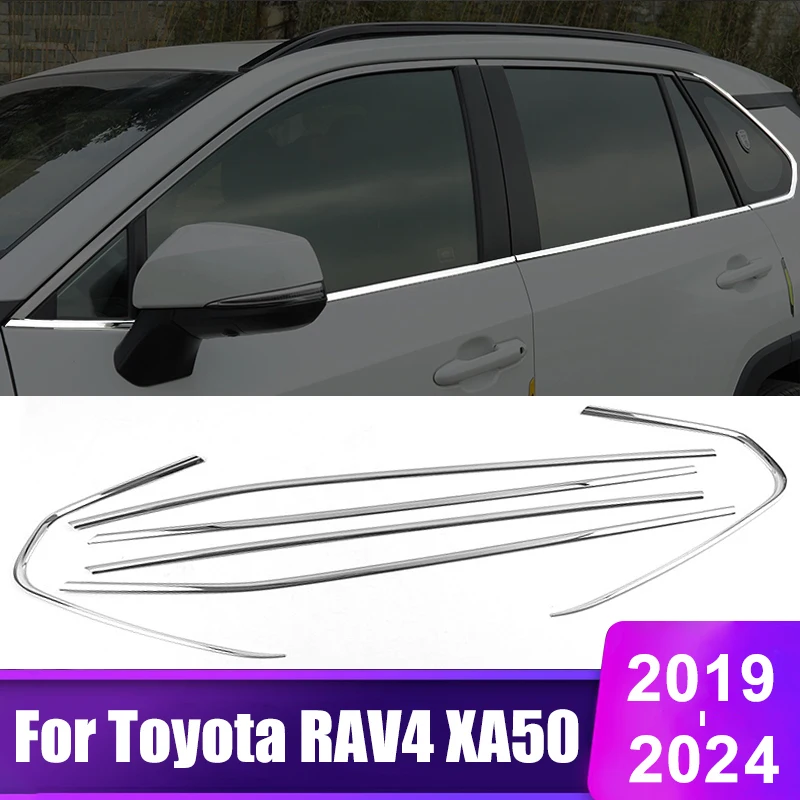 

Гибридная накладка на окно автомобиля для Toyota RAV4 XA50 2019 2020 2021 2022 2023 2024 RAV 4, аксессуары из нержавеющей стали