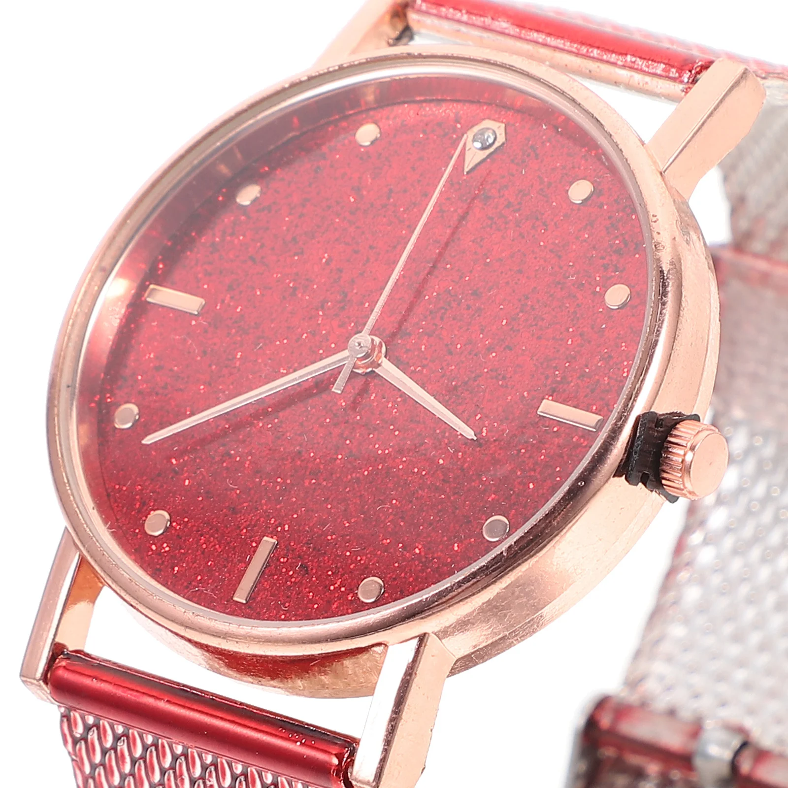 

Elegant Women Watch with Imitation Strap Stylish Sky Galaxy Dial Design Adjustable for Daily Business Casual Wear Lady