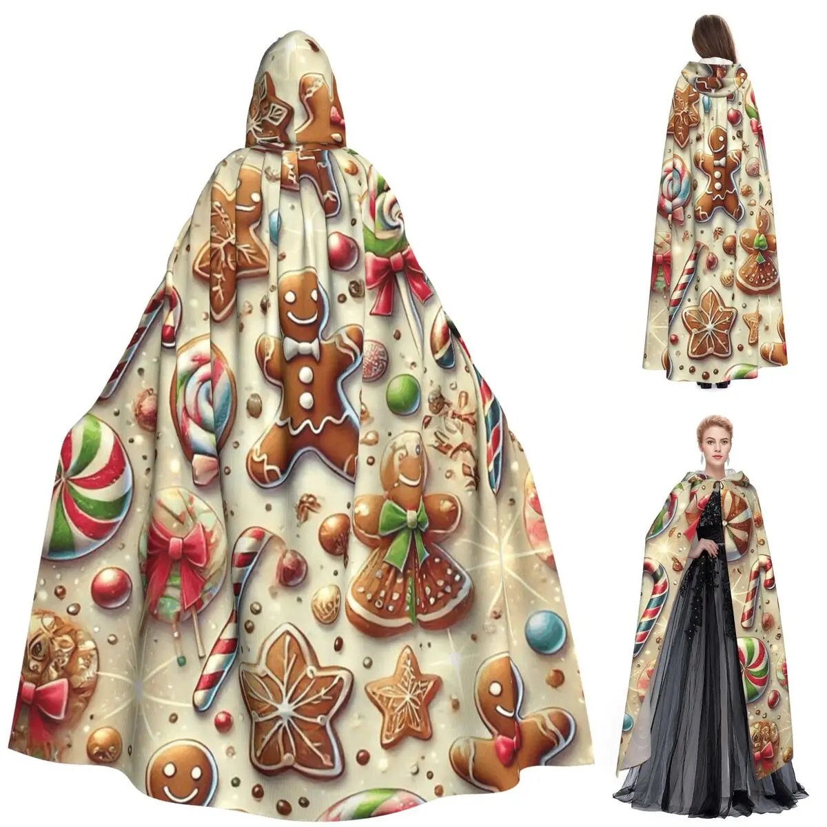 

Рождественский день, Рождество, длинный плащ с капюшоном, костюм ведьмы, средневековый костюм, накидка для косплея, Хэллоуин, вампир, для взрослых, унисекс