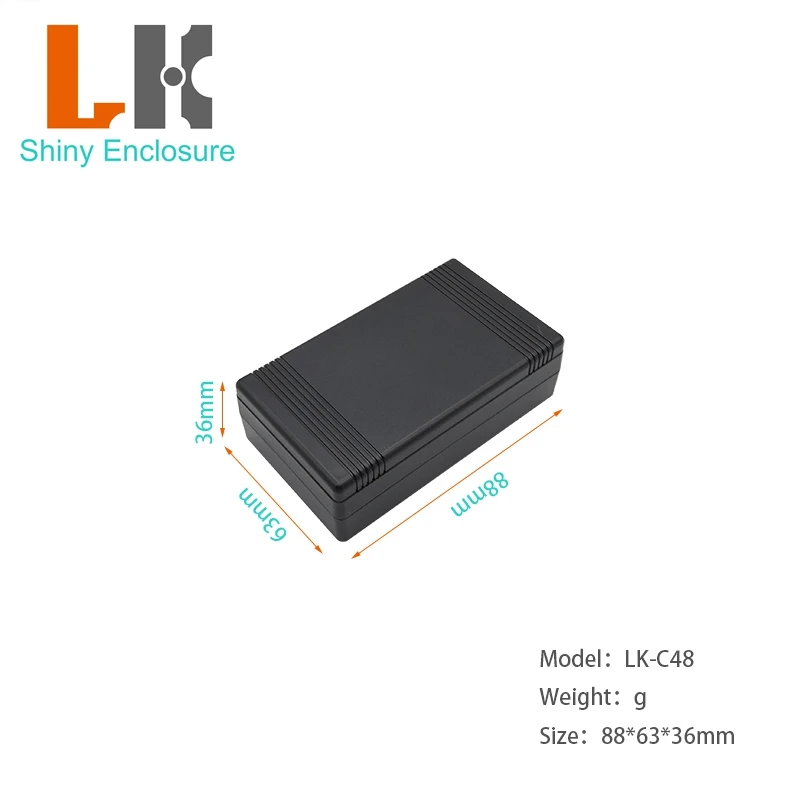 LK-C48 Custom Manufacturing Electronic Device Abs Plastic Instrument Case Box Shell Electronics Enclosure 88x63x36mm