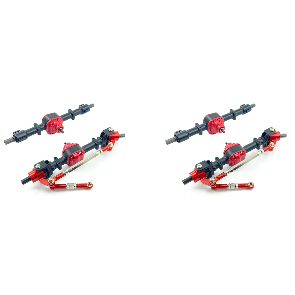 

2X передняя и задняя полная ось радиоуправляемого автомобиля для MN D90 D91 D96 D99S MN90 MN96 MN99 MN99S 1/12, детали для обновления радиоуправляемого автомобиля, черный