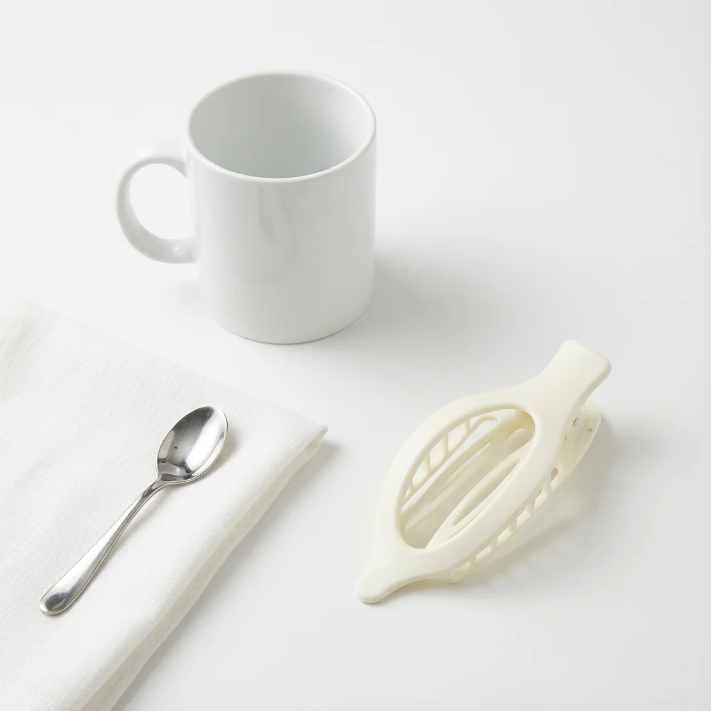 

Канцелярская зажимная клипса Office Essential Cream White Duckbill Clip – большая, с ажурным дизайном в виде листа, с прочным захватом, для документов и заметок