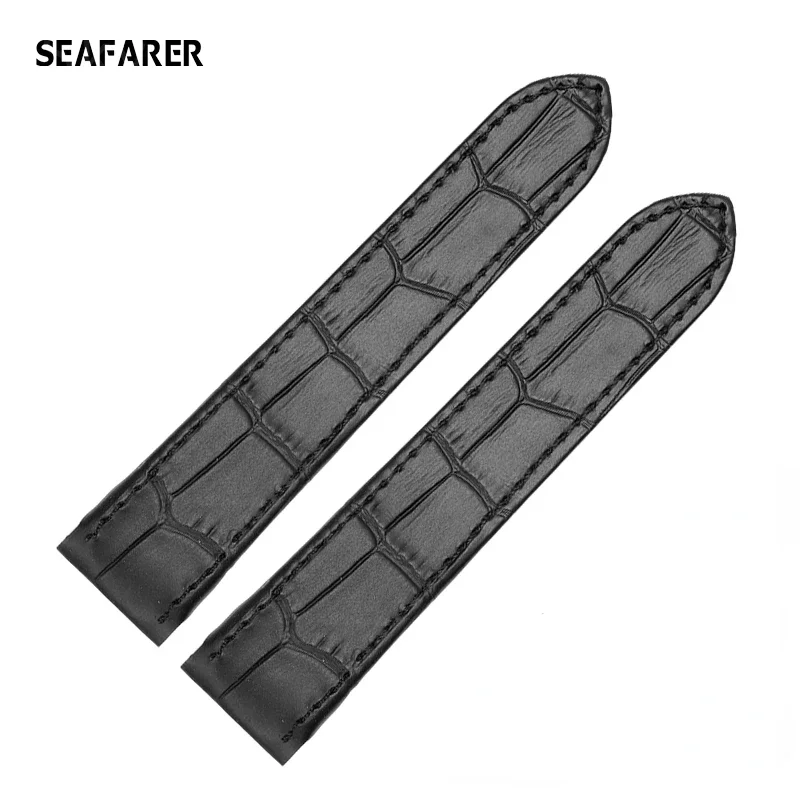 Genuine Leather Watch Strap for Cartier Sandoz Sandos100 Men\'s Sweat-Proof Soft Comfortable Watchband Accessories 20mm 23mm