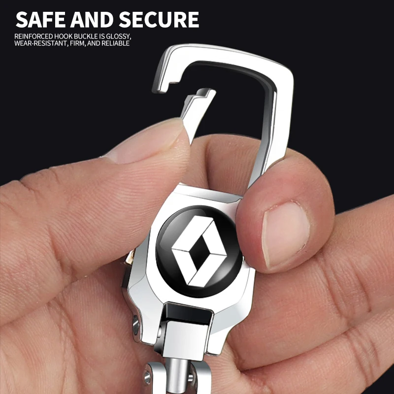 1pcs Metal Car Keychain Keyring Key Accessories For Renault Chevrolet MINI Alfa Romeo Jaguar Ford JEEP Acura Mitsubishi Volvo view 3