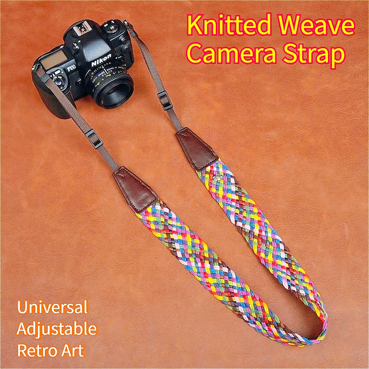 

Colorful Knitted Weave Camera Strap Neck Belts for DSLR Digital Micro-single Shoulder Straps Camera Photography Accessories