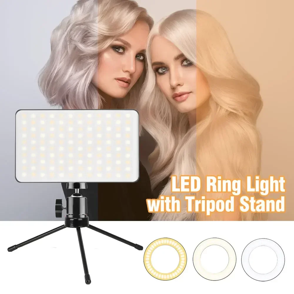 ZOMEI LED RGB Video Light Photography Fill Camera Lighting Panel CRI95+ 2500-9000K With Phoe Holder For Vlog Live Streaming DSLR