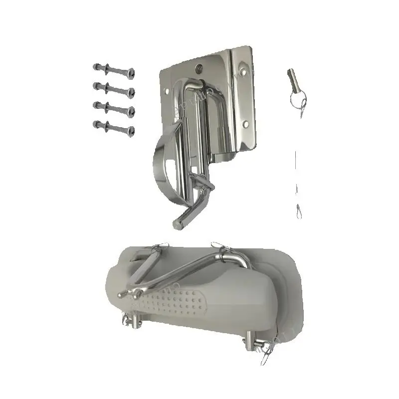 New Stainless Steel with Curved Docking Bracket Set, Davit Column Set, Hardware Accessories for Ships, Yachts and Speedboats