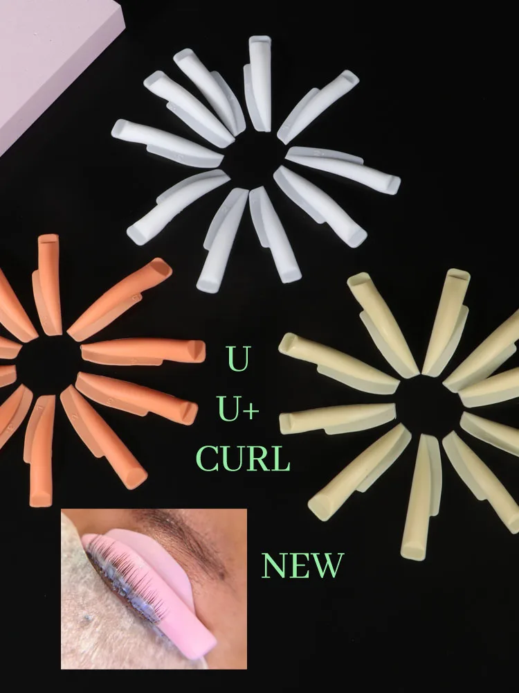 RISI New Design Lash Perming Patches Lash Lift Shields D+ Curl Soft Silicon Perm Rod Lash Shield Lash Lift Rods — zdjęcie 2