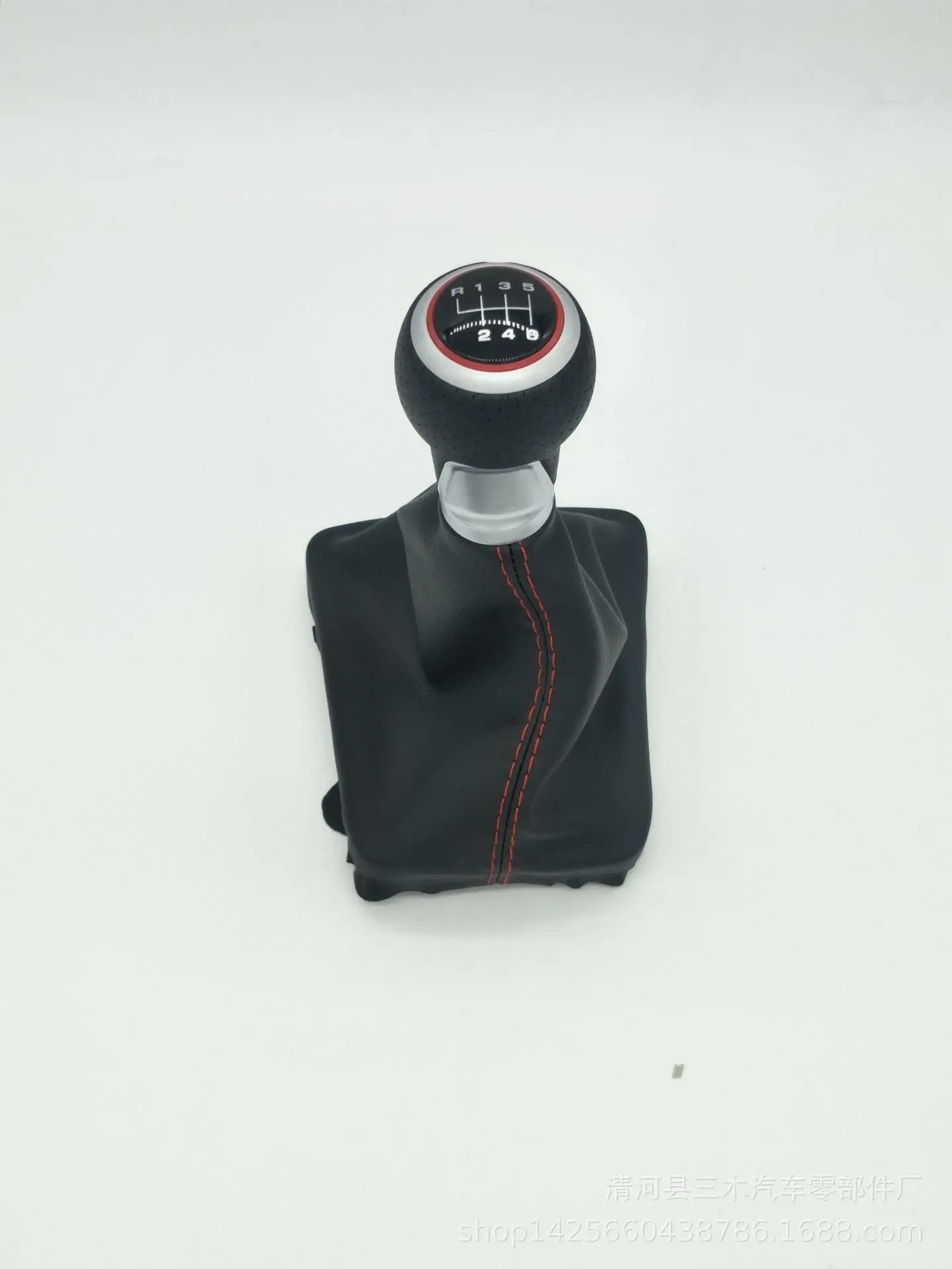 For Audi A3 6-Speed Black Leather Shift Knob Dust Cover Shift Knob Shift Knob Supply Source Auto Part 6