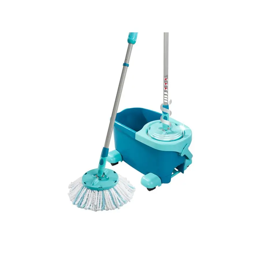 

Clean Twist Spin Mop and Bucket Set with Rollers Telescopic Handle, 360 Joint, SpinDry System Easy Glide Wheels Blue