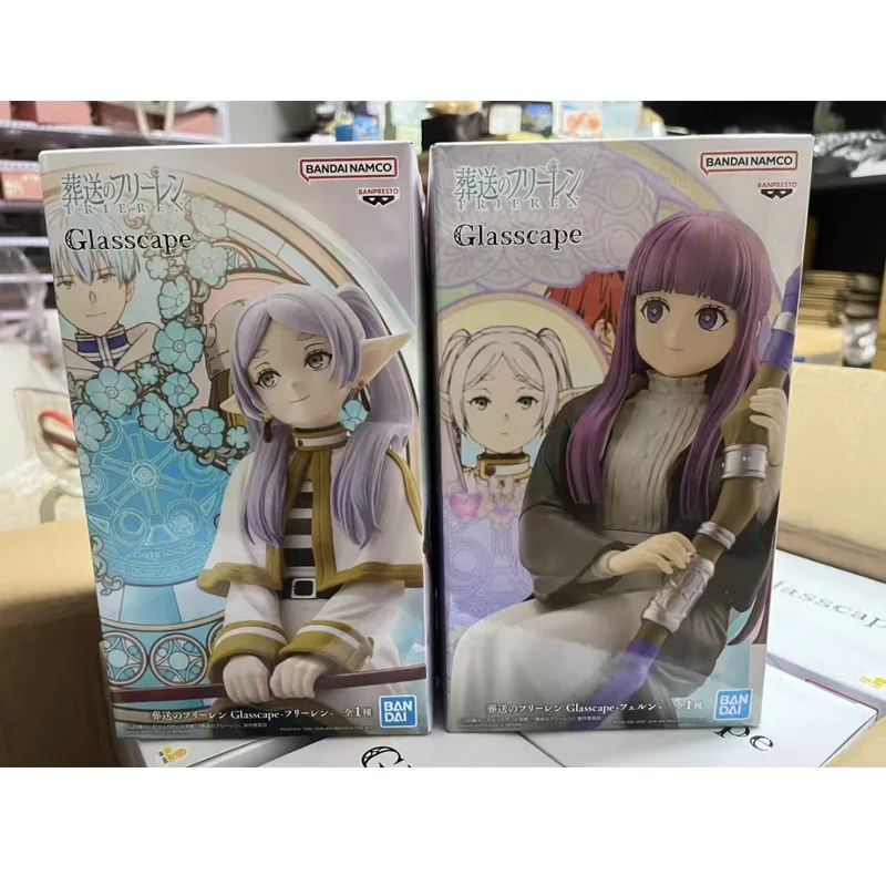 Em estoque original bandai além do fim da jornada glasscape-freren samambaia anime figuras de ação modelo brinquedos ornamento de mesa presentes