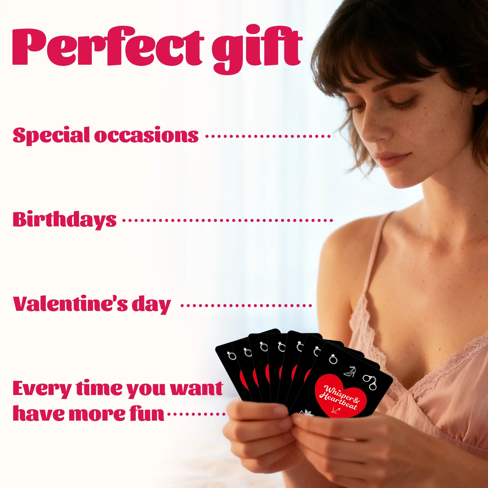 Set di giochi per l'intimità potabile per coppie da 50 carte, carte da sfida da 8,9x6,4 cm, perfetti per appuntamenti, divertimento in camera da letto e feste per adulti