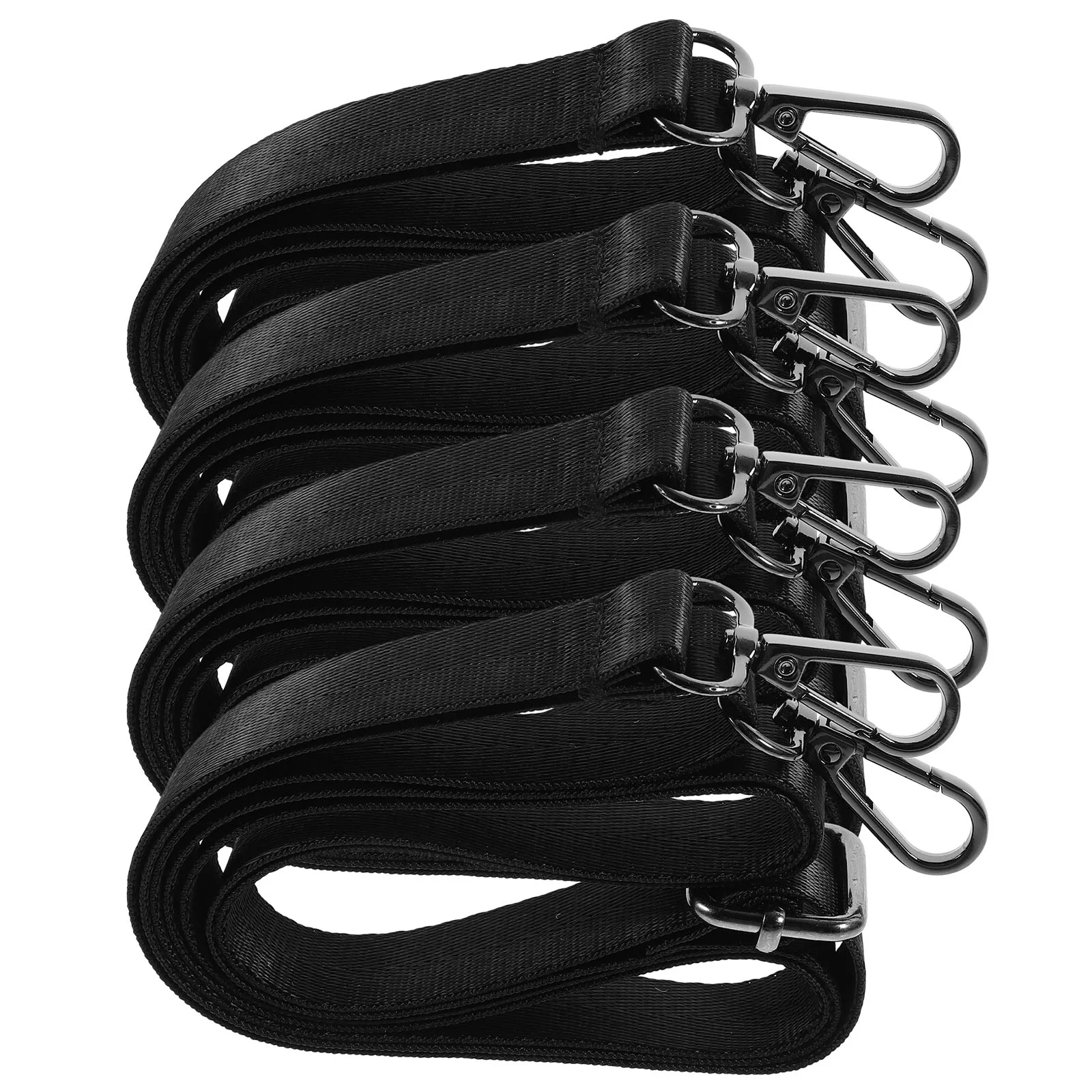 

4 Pcs Horse Blanket Leg Straps Elastic Belt Fixing Bands Adjustable Strap/Shoulder Wide Calf Compression Socks Black Nylon