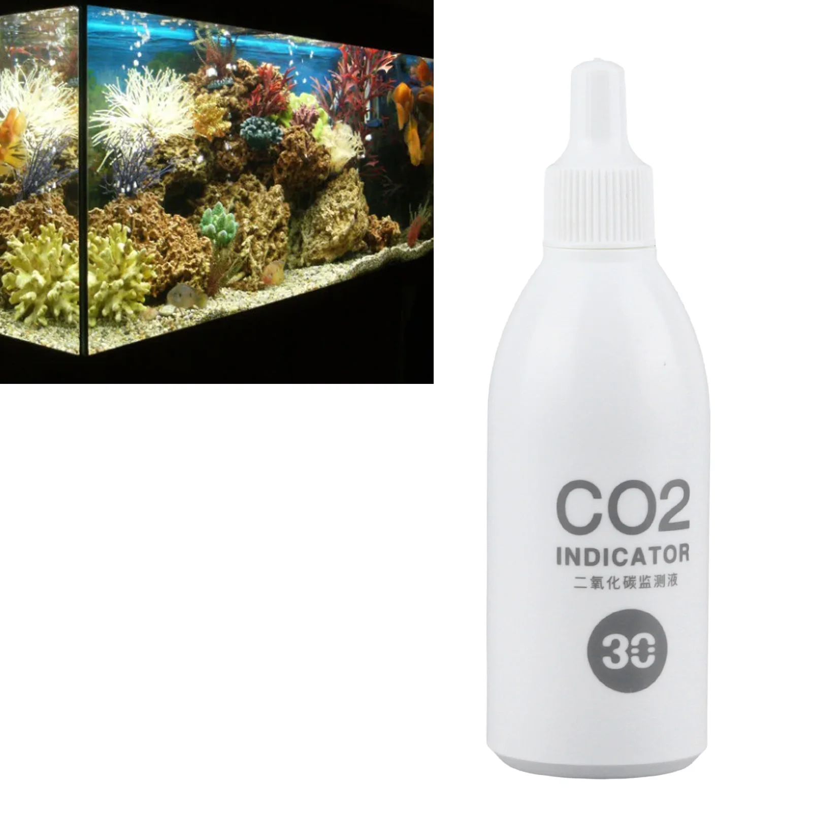 CO2 Indicator Solution Aquarium CO2 Indicator Solution Long Term Monitoring Fish Liquid Test for Aquarium Fish