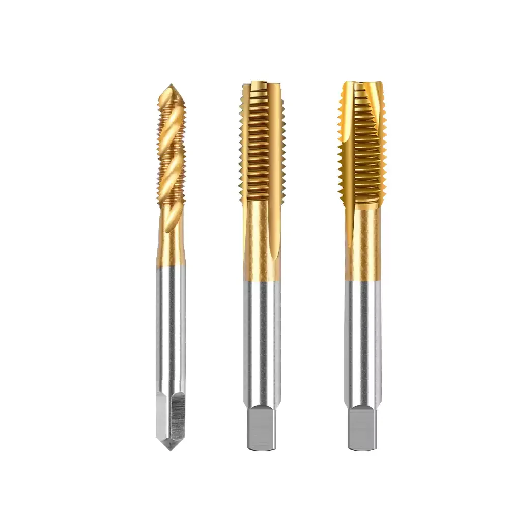 Special Tapping Drill Bit for Stainless Steel with Titanium Plated Steel Machine, Spiral Tip Straight Groove M4m8m10m12