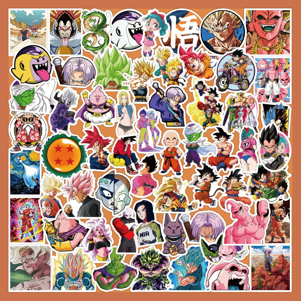 10/30/60PCS Cool Dragon Ball Anime Stickers DIY Travel Luggage Guitar Fridge Laptop Graffiti Cartoon Joke Sticker Decal for Kid