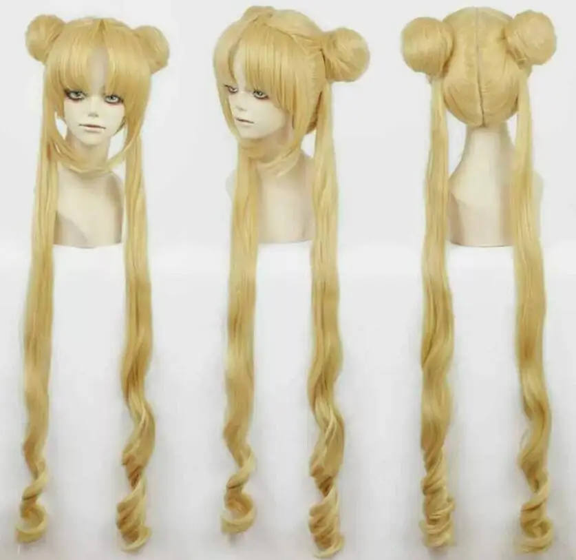 

Girl Sailor Cosplay Costumes Wig Japanese Girl Anime Yellow Long wig