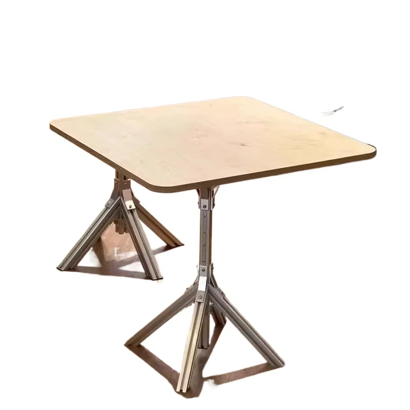 Cafe Ocean Board Dining Table Milk Tea Dessert Shop Commercial Table and Chair Combination Simple Small Square Table