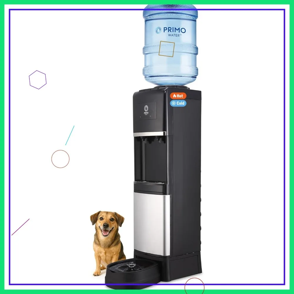 

5 Gallon Water Dispenser with Hot & Cold Top Loading Cooler and Pet Drinking Station