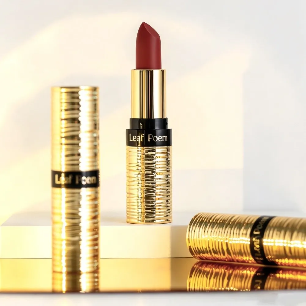 8 Colors Matte Lipstick Non-stick Cup Long Lasting Velvet Lip Glaze Metal Threaded Tube Waterproof Lip Contour Pencil Cosmetic