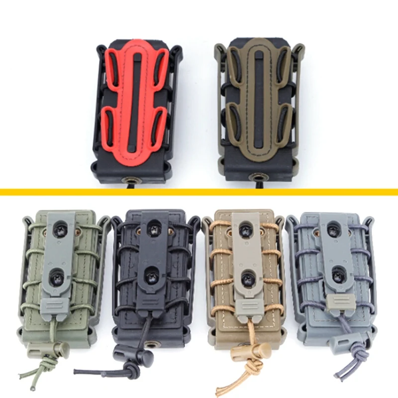 Hunting Tactical Magazine Pouch Airsoft Shooting Holster Rifle Mag Pouch Holder Soft Shell Mag Carrier Bag With Belt Clip 9mm