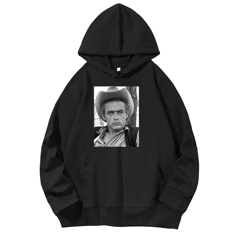 James Dean Cool Retro Poster fashion graphic Hooded Shirt cotton essentials hoodie Spring Autumn Harajuku Men's sportswear