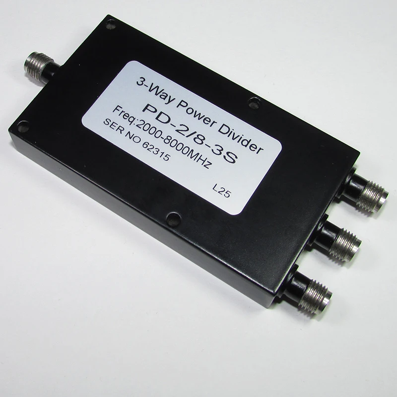 

PD-2/8-3S 2-8GHz 30W SMA RF Microwave One Split Three Broadband Power Divider