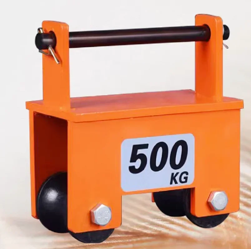 

300KG-500KG Pipe trolley Die forged Barrel-tube monorail round steel lifting pulley chain hoist