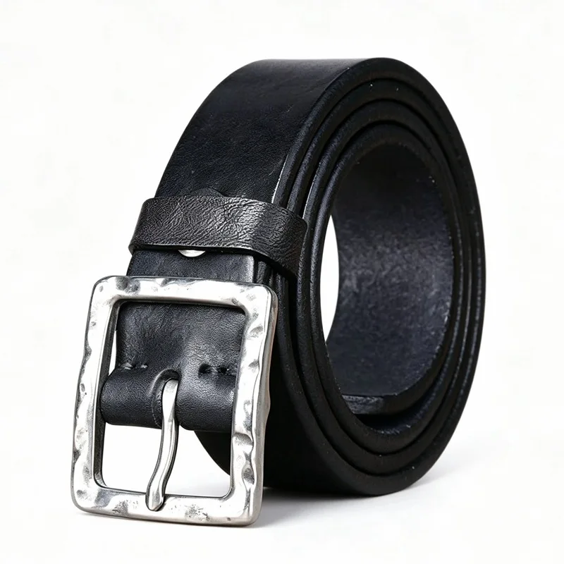 men's-vintage-thick-bison-grain-leather-belt-genuine-top-grain-cowhide-bark-texture-rugged-individual-workwear-pant-strap