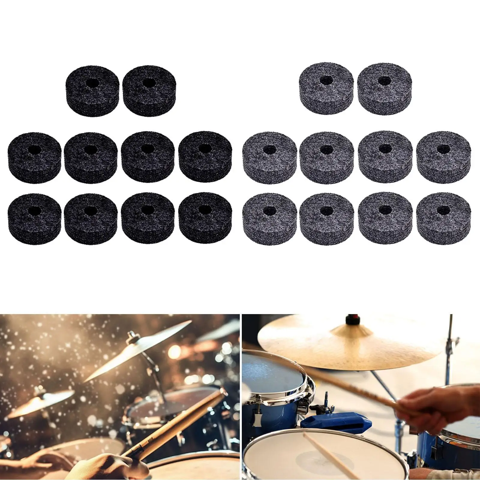 10 Pieces Cymbal Stand Felts Cymbal Replacement Accessories for Drum Set Accessory